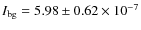 $I_{\rm bg}=5.98\pm0.62\times10^{-7}$