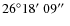 $26\degr18\hbox{$^\prime$ }09\hbox{$^{\prime\prime}$ }$