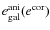 $e^{{\rm ani}}_{{\rm gal}}(e^{{\rm cor}})$