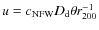 $u=c_{{\rm NFW}} D_{{\rm d}}\theta r_{200}^{-1}$