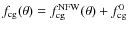 $f_{{\rm cg}}(\theta)=f_{{\rm cg}}^{{\rm NFW}}(\theta) + f_{{\rm cg}}^{0}$
