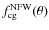 $f_{{\rm cg}}^{{\rm NFW}}(\theta)$
