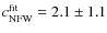 $c_{{\rm NFW}}^{{\rm fit}}=2.1 \pm 1.1$