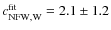$c_{{\rm NFW,W}}^{{\rm fit}}=2.1\pm1.2$