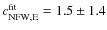 $c_{{\rm NFW,E}}^{{\rm fit}}=1.5\pm1.4$
