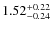 $1.52_{-0.24}^{+\rm0.22}$