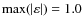 $\max(\vert\varepsilon\vert)=1.0$