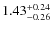 $1.43_{-0.26}^{+\rm0.24}$