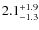 $2.1_{-1.3}^{+\rm 1.9}$