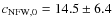 $c_{{\rm NFW},0}=14.5\pm6.4$