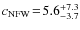 $c_{{\rm NFW}}\!=\!5.6_{-3.7}^{+7.3}$