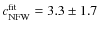 $c_{{\rm NFW}}^{{\rm fit}}=3.3\pm1.7$