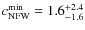 $c_{{\rm NFW}}^{{\rm min}}=1.6^{+2.4}_{-1.6}$