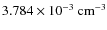 $3.784\times10^{-3}~\mbox{cm}^{-3}$