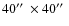 $40\hbox {$^{\prime \prime }$ }\times 40\hbox {$^{\prime \prime }$ }$