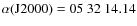 $\alpha({\rm J}2000)=05~32~14.14$