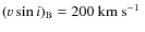 $\ensuremath{(\varv \sin i)_{\rm B}} = 200~\mbox{${\rm km}~{\rm s}^{-1}$ }$