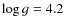 $\log g=4.2$