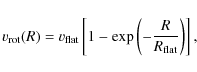 \begin{displaymath}v_{\rm rot} (R) = v_{\rm flat} \left[ 1 - \exp\left(-\frac{R}{R_{\rm flat}}\right)\right],
\end{displaymath}