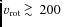 $v_{\rm rot} \mathbin{\lower 3pt\hbox
{$\rlap{\raise 5pt\hbox{$\char'076$ }}\mathchar''7218$ }}200~$