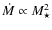 $\dot{M} \propto M_\star^2$