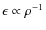 $\epsilon \propto
\rho^{-1}$