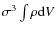 $\sigma^3 \int \rho {\rm d}V$