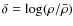 $\delta=\log(\rho/\bar{\rho})$