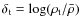 $\delta_{\rm t}= \log (\rho_{\rm t}/ \bar{\rho})$