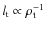 $l_{\rm t} \propto \rho_{\rm t}^{-1}$