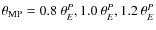 $\theta_{\rm MP}= 0.8~\ensuremath{\theta_{E}} ^P, 1.0~\ensuremath{\theta_{E}} ^P, 1.2~\ensuremath{\theta_{E}} ^P$