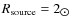 $R_{\rm source} = 2_{\hbox {$\odot $ }}$