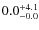 $\rm0.0^{+ 4.1}_{- 0.0}$