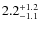 $\rm 2.2^{+ 1.2}_{- 1.1}$