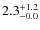 $\rm 2.3^{+ 1.2}_{- 0.0}$