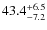 $\rm 43.4^{+ 6.5}_{- 7.2}$