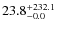 $\rm 23.8^{+ 232.1}_{- 0.0}$