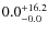 $\rm0.0^{+ 16.2}_{- 0.0}$