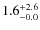 $\rm 1.6^{+ 2.6}_{- 0.0}$