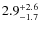 $\rm 2.9^{+ 2.6}_{- 1.7}$