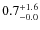 $\rm0.7^{+ 1.6}_{- 0.0}$