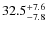 $\rm 32.5^{+ 7.6}_{- 7.8}$