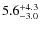 $\rm 5.6^{+ 4.3}_{- 3.0}$