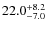 $\rm 22.0^{+ 8.2}_{- 7.0}$