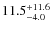 $\rm 11.5^{+ 11.6}_{- 4.0}$