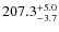 $\rm 207.3^{+ 5.0}_{- 3.7}$