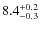 $\rm 8.4^{+ 0.2}_{- 0.3}$