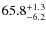 $\rm 65.8^{+ 1.3}_{- 6.2}$