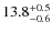 $\rm 13.8^{+ 0.5}_{- 0.6}$
