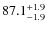 $\rm 87.1^{+ 1.9}_{- 1.9}$